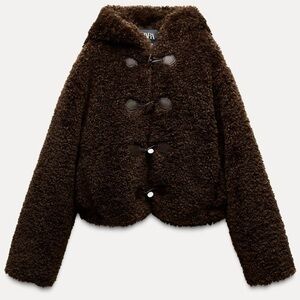 Zara FAUX FUR TOGGLE JACKETS